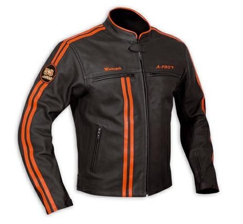 A-Pro Giacca in pelle da uomo, Biker, per