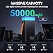 Powerbank 50000mAh, 22,5W PD USB-C Schnellladegerät, Externer Akku mit Kabel, Power Bank 5 Ausgängen und 2 Eingängen, kompatibel mit iPhone, Tablets, Samsung