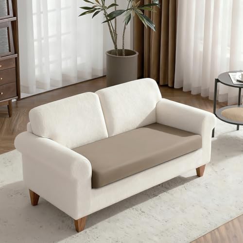 KinCam Couch Cushion Covers, Stretch Sectional Couch Covers Sofa Cushion for L Shaped Couch Cover Washable Sofa Slipcovers Sofa Covers(Loveseat Cover, Khaki) — view 4