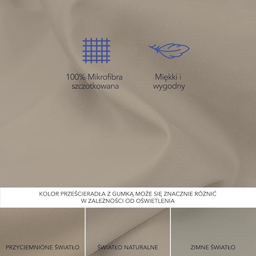 Dreamzie - Prześcieradło z Gumką 80 x 200 cm z Miękkiej Mikrofibry - Wysokość Kieszeni 35 cm - na Grube Materace - Certyfikat Oeko-Tex - Codzienne Użytkowanie - Bielizna