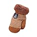 Produktbild LuckyGirls Warme Handschuhe Baby Mädchen Jungen verdicken heiße Gestrickte Fäustlinge (Schwarz)