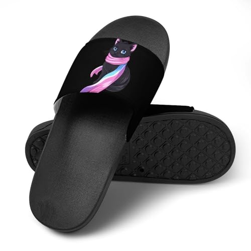 Transgender Scarf Cat Slippers for Men Wormen Shower Bathroom Slipper Indoor Beach Non Slip Sandal4