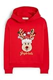 C&A Kinder Mädchen Hoodie Christmas Bedruckt Polyester|Baumwolle rot 152