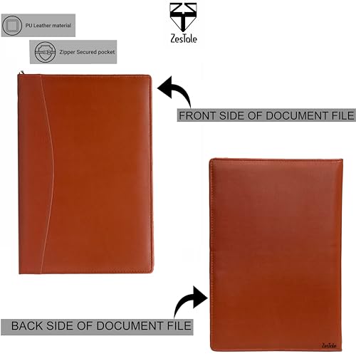 Zestale Leatherette Document Folder Foolscap Size 4 Ring - Image 4