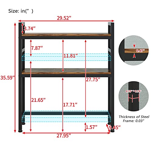 Xtesms Desktop Bookcase For Computer Desk, 2-Tier Multipurpose Wood Countertop Hutch Bookshelf, Adjustable Display Shelf Rack Organizer For Dorm Office Home - Brown #TOP2