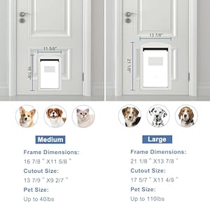 Canine Door for Massive Canine White Body Door for Massive Canine and Pets Plastic Doggy Door and Medium Pets with Sliding Lock Panel and Magnetic Flap Doggie Door Cucciolini Doodles Canine door for massive canine white body door for massive canine and pets plastic doggy door and medium pets with sliding lock panel and magnetic flap doggie door cucciolini doodles