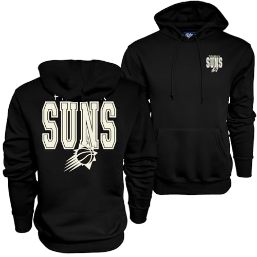 Blue 84 Phoenix Suns NBA Officially Licensed Hooded Sweatshirt Pop Echo Black, Medium