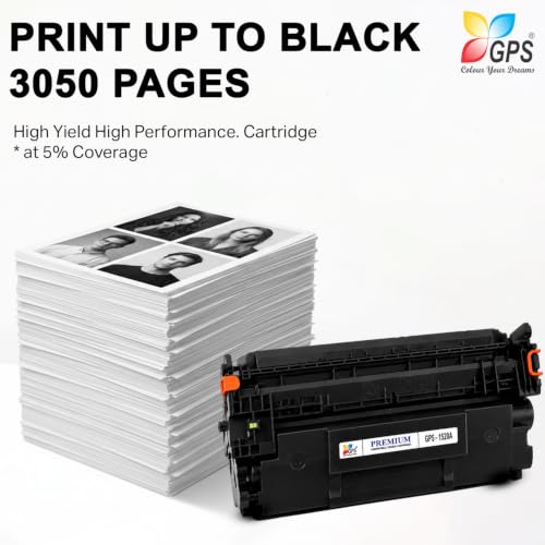 Image of GPS Colour Your Dreams Compatible W1520A / 152A Toner Cartridge for HP LaserJet Pro 4004, 4004dw, 4004dn, 4004d, 4003w, MFP 4104, 4104dw, 4104fdw, 4104fdn Printers, Black, High Yield