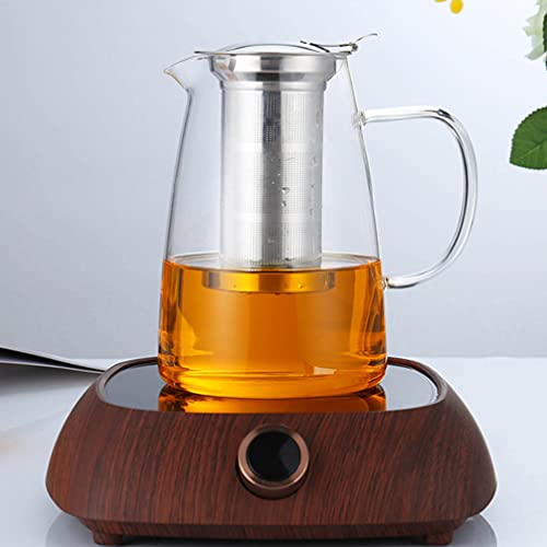UPKOCH Jarro de Vidro 1250ML Bule Com Infusor de Aço Inoxidável Tampa Jarra De Suco Pote de Café Gar