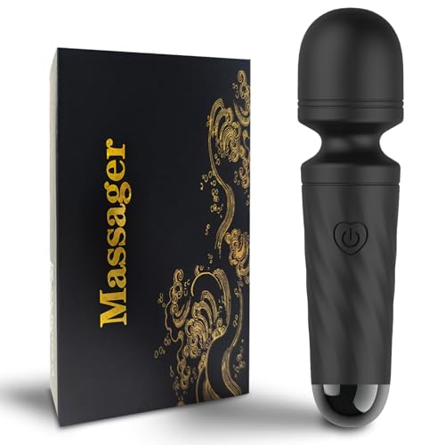 Gsttoomeep Rechargeable Mini Personal Massager with 10 Quiet Vibration Modes Cordless Handheld Massager for Neck Shoulder Back BodyBlack