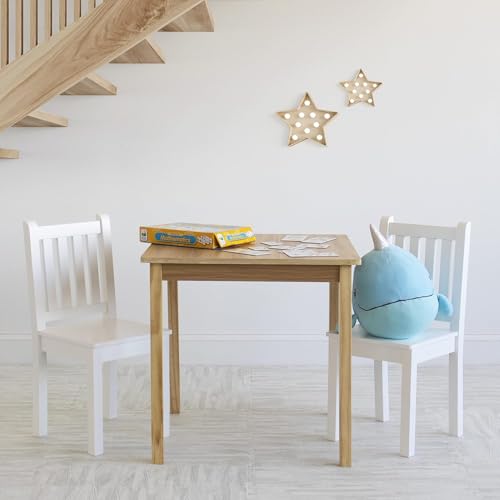 Image of Humble Crew Toddler Table and Chair Set for Kids, Wood Activity Furniture