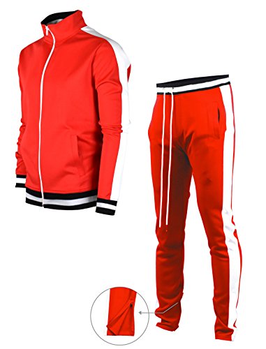 Image of SCREENSHOT-TRACK JACKET Mens Urban Hip Hop Premium Track Jacket - Slim Fit Side Taping Sportswear Urbanwear Streetwear Top