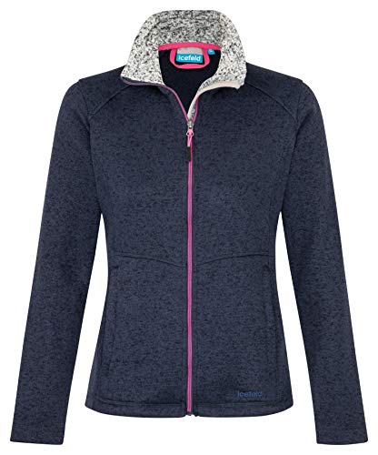 icefeld Damen Fleece Jacke/Fleecejacke, Marineblau meliert in Größe M Cover