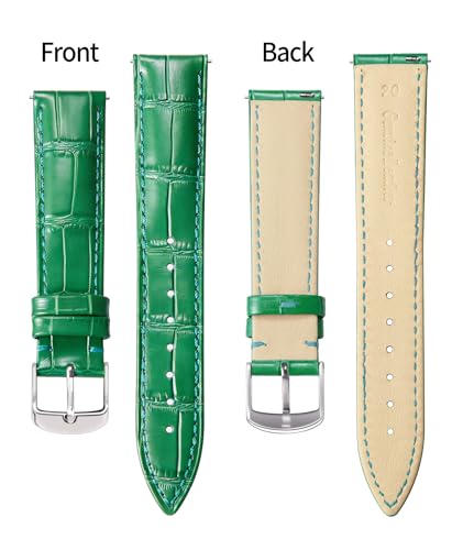 Image of BINLUN Leather Watch Band Genuine Calfskin Replacement Watch Strap Quick Release Crocodile Pattern 10 Colors 13 Sizes for Men Women(10mm,12mm,14mm,16mm,17mm,18mm,19mm,20mm,21mm,22mm,23mm,24mm)