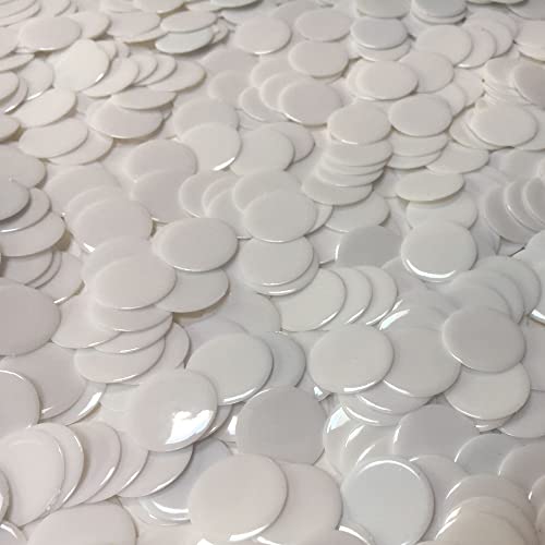 Mr Chips Plastic Bingo Chips 1000 Count | Solid White Counting Chips | 3/4 Inch #TOP7