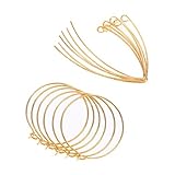 Hollosport 14k Genuine Gold Plated Earring Hooks for Jewelry Making,12Pcs Hypoallergenic Ear Wires for DIY Dangle Earrings
