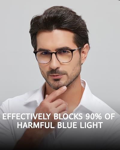 ANRRI Blue Light Blocking Glasses Anti Eye Strain Computer Glasses Filter UV400 Lightweight Frame Eyeglasses for Women Men - Image 4