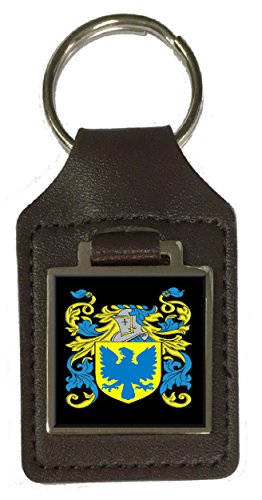 Porte-clés en cuir Sleeman Family Crest accessoire de maroquinerie gravé