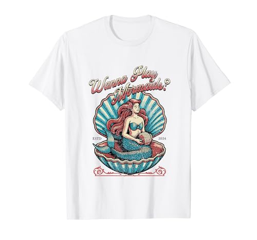Quiero jugar sirenas divertidas lindas niñas verano vacaciones vibraciones Camiseta