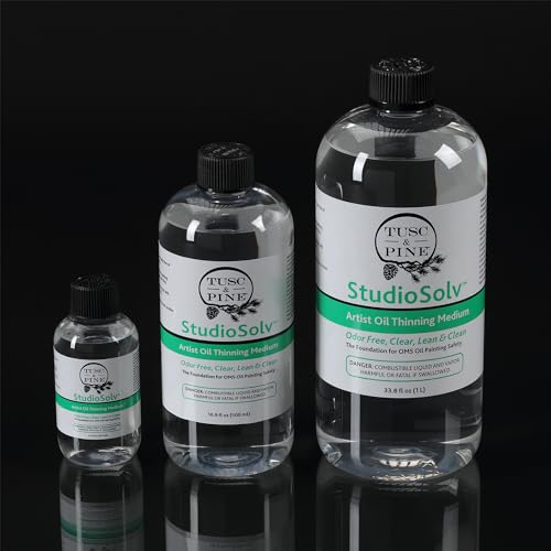 Tusc & Pine 60019 Studiosolv™ Odorless Mineral Spirits 3.4Oz (100Ml) - Purified Odor-Free Spirit Solvent thumb #1
