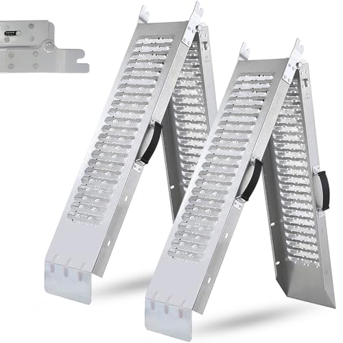Denny International Van Ramps - 2Pcs Galvanized Steel Folding Bike Ramp - 400Kg Capacity