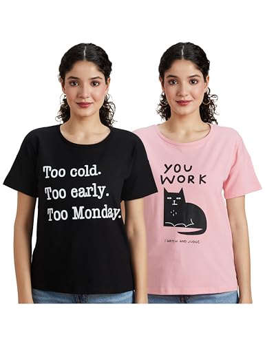 Image of Amazon Brand - Symbol Women Cotton Stretch Regular Fit Round Neck Half Sleeve T-Shirt (Available in Plus Sizes)
