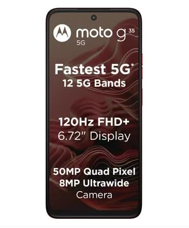 Image of Motorola g35 5G (Guava Red, 128 GB) (8 GB RAM)