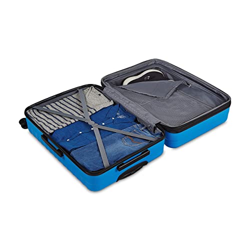Amazon Basics 3-Piece Set Hardside Spinner, Blue #TOP6