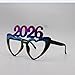 Nenluny 4 Pack 2026 Glasses Happy New Year Eyeglasses Fancy New Year Party Glasses Funny Sunglasses Eyewear for 2026 New Year Party Decorations