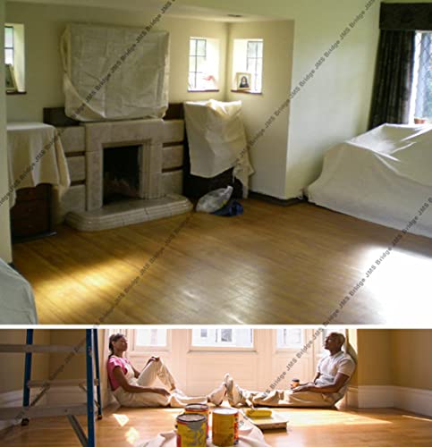 1 x Extra Large 100% Cotton Twill Dust Sheet, 12ft x 9ft, Paint Cover for Painting, Furniture, Decorators, Decorating. Large Size 3.50m x 2.60m Approx (1xCT129)