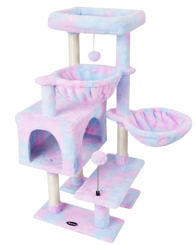 KIYUMI Cat Tree Cat Tower Condo with Sisal Scratching Post for Indoor Cats Cat Tree Cat Furniture...