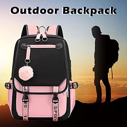 TIAASTAP Girls Backpack School Bag for Girls Secondary School Backpacks with USB Charge Port Backpack for School Rucksack for Girls Teen School Travel