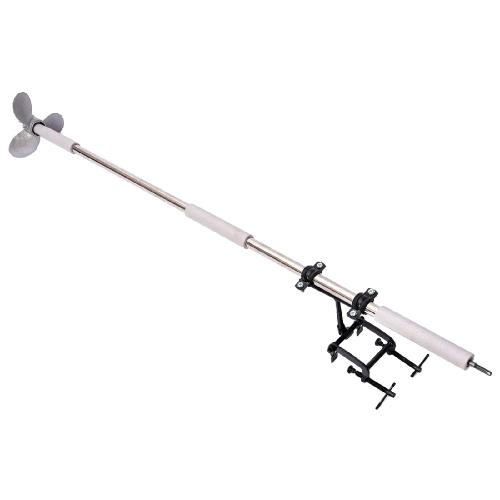 perfk Drill Powered Boat Propeller with Stand Inflatable Pontoon Replacement Spare Parts Trolling Motor Outboard Motor Bracket, 1.25m