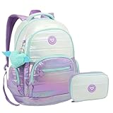 Kit Mochila e Estojo Escolar Para Notebook Metalizado Verde