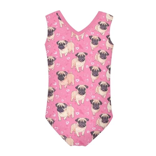 Image of Xpyiqun Swimsuits for Girls 3-14 V Neck Sleeveless Bathing Suit Summer Sport One Piece Swimwear Beach Swimming