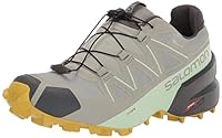 Salomon Women's Speedcross 5 GTX trail running and hiking shoe, Wrought Iron/Spray/Antique Moss, 7.5 US