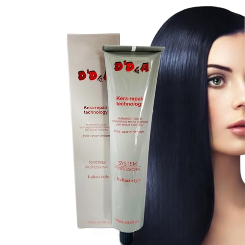 Color Permanente para Cabello D'D&A 100ml Negro Azul 2/8
