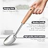 Home Hero Stainless Steel Kitchen Utensils Set - Wood Handle Nonstick Stainless Steel Cooking Utensils Set - Heat Resistant Kitchen Essentials & Metal Kitchen Gadgets (Silver & Wood)