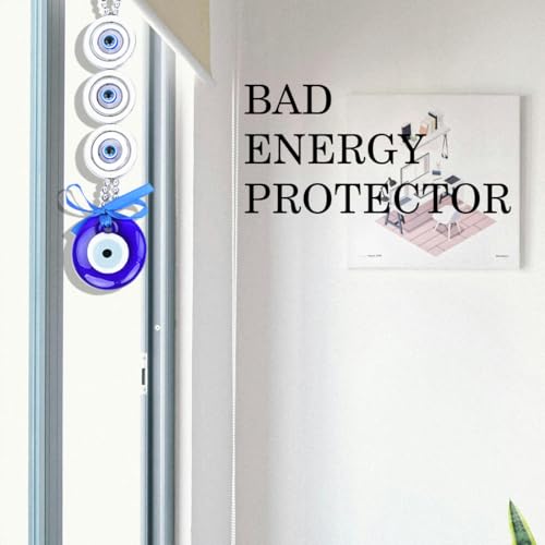 Image of PACKNBUY Large Turkish Evil Eye Nazar Battu Wall Hanging for Home Entrance Main Door Good Luck Positive Energy Feng Shui Vastu Protection Charm for Office Shop
