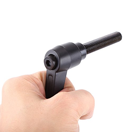 M10 Male Thread 25-50mm Black Adjustable Alloy Clamp Lever Handle Machine Knobs Hex Socket Drive (M10*40)