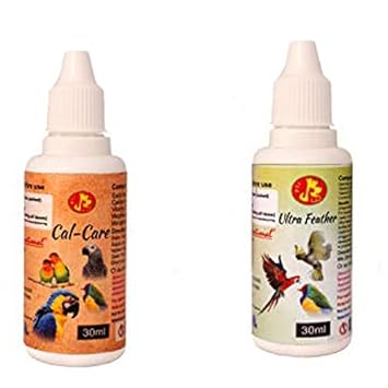 Pet Care International (PCI) Ultra Feather & Cal Care for Healthy Feathers and Provide Essential Vitamins, Minerals and Calcium for Healthy Bird Healthcare (Combo) (30ml)