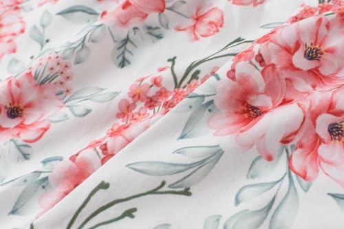 Image of Yekaty Girls Clothes Ruffle Shoulder High Low Hem Long Sleeve Top and Floral Pants 2 Piece Fall Outfits Clothing Set
