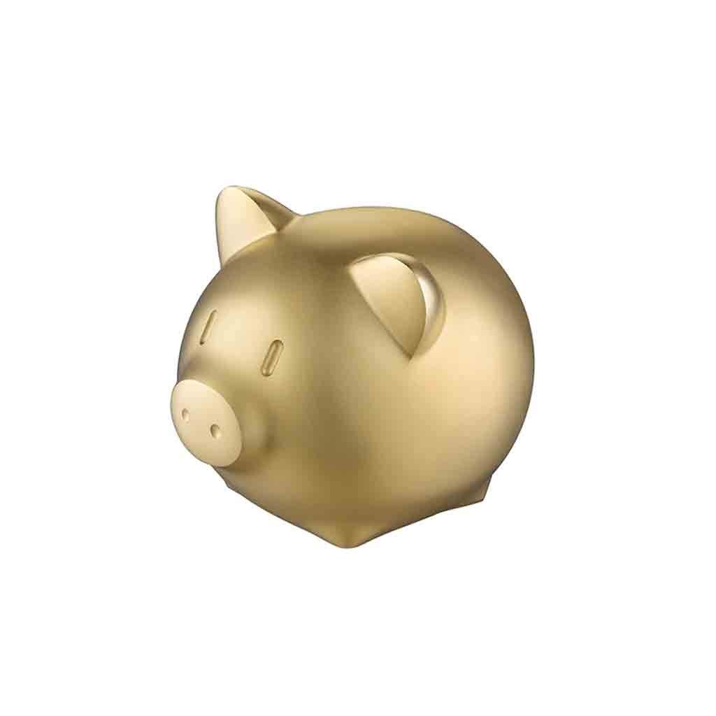 Tirelire cochon dorée incassable pour sécuriser l'argent de poche