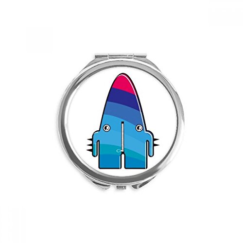 Miroir de poche alien et univers rond compact multicolore pour retouches