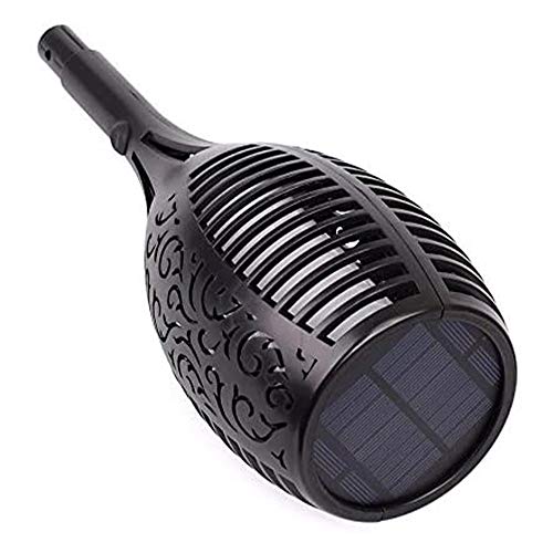 Tocha Luminaria Solar Fogo Chama Kit 8 Und Espeto 12 leds Balizador Jardim Lual Eventos