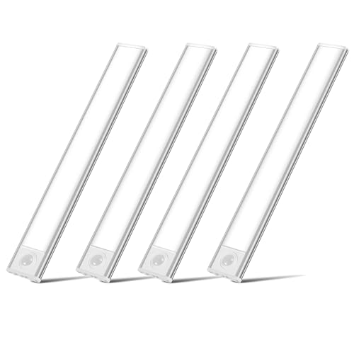Lumiere armoire 3 tons 80 LED capteur USB-C rechargeable 4 pc