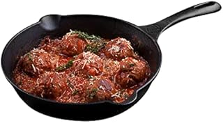 Victoria - SKL-208 Victoria Cast Iron Skillet. Small Frying Pan Seasoned with 100% Kosher Certified Non-GMO Flaxseed Oil, 8", Black