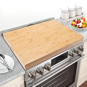 Bamboo Gas Stove Cover, Bamboo Electric Stove Top Cover Cutting Board, Wood Rv Noodle Board Stovetop Oven Cover