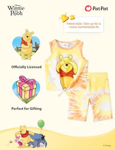 Image of Disney Stitch丨 Frozen丨 Minnie Mouse丨Princess丨Winnie Tank Top+Dolphin Shorts Girls Outfits Workout Athletic Set Summer