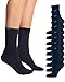 Nur Die 9er Pack Passt Perfekt Socken atmungsaktive Baumwolle einfarbig Komfortbund ohne drückende Naht Damen, maritim, 35-38